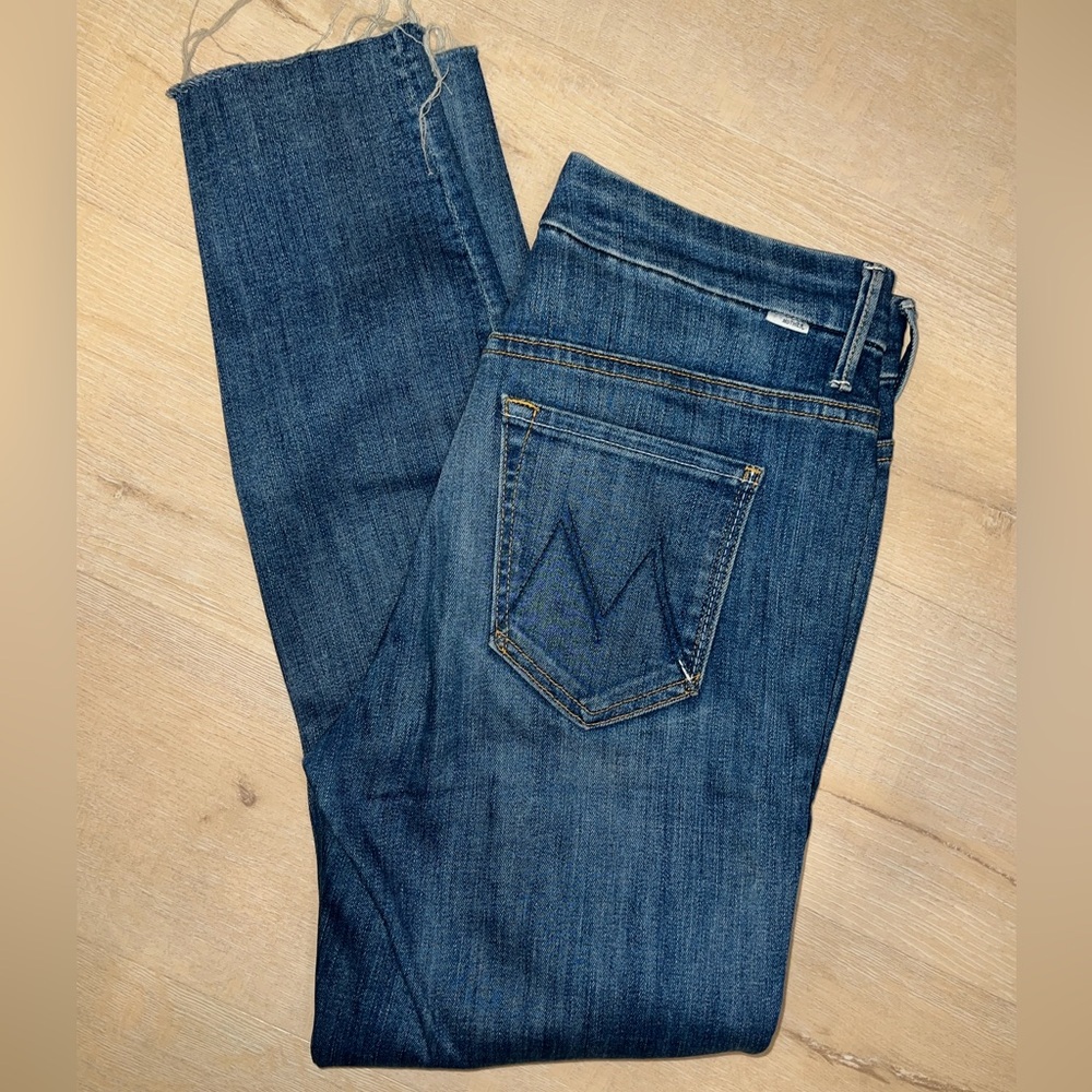 MOTHER Dark Blue Skinny Jeans